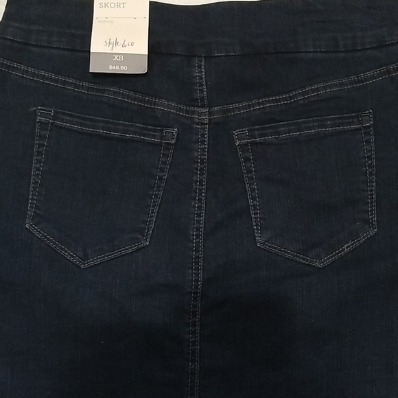 Style & co womens mid rise Denim Skort size XS - Picture 3 of 10